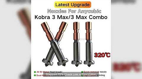 Newly Upgraded Nozzle For Anycubic Kobra 3 Max throat Kobra 3 Max Combo Nozzle  0.4mm 0.6mm 0.8mm Fa