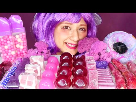 【ASMR】パープルを食べる??/ 【Eating Sounds】Purple Food/ 보라색 음식！