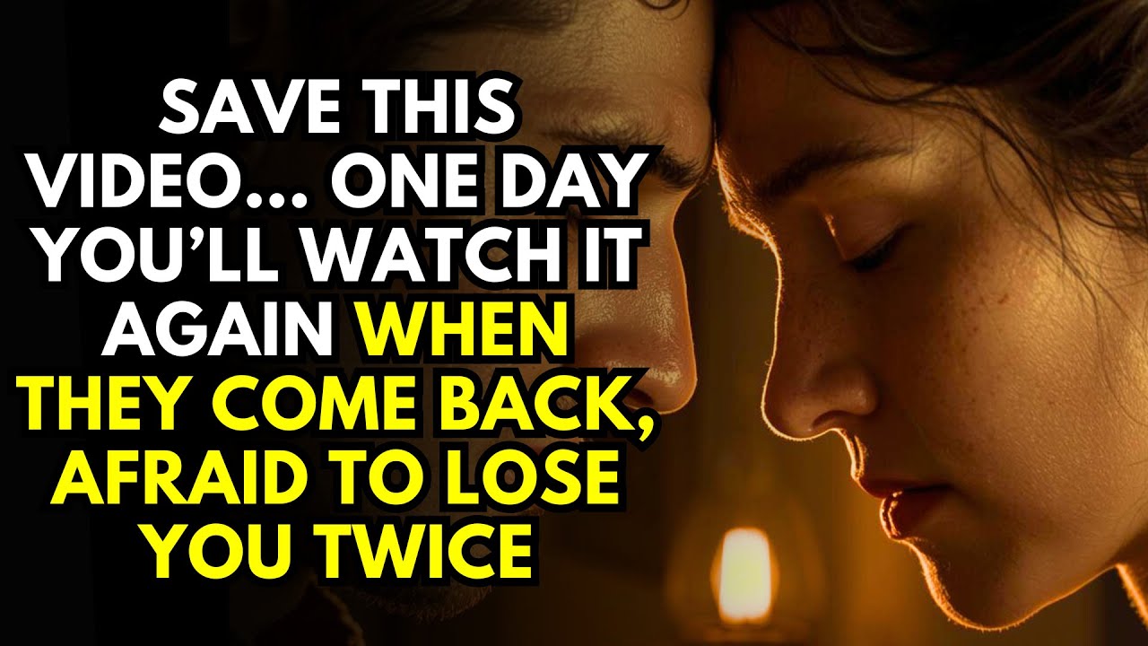 Однажды вы посмотрите это снова, когда они вернутся, боясь потерять вас дважды. Сохраните это видео…