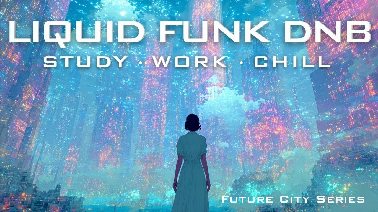 Ambient Focus Music for Study & Work | Liquid Funk Dnb (1 Hour Mix) - Radiant Spire Metropolis