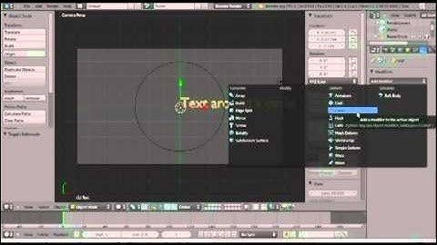 BLENDER 2.59/2.6  BEGINNER TUTORIAL 3D ANIMATED TEXT - TEXT MOVING AROUND A CIRCLE