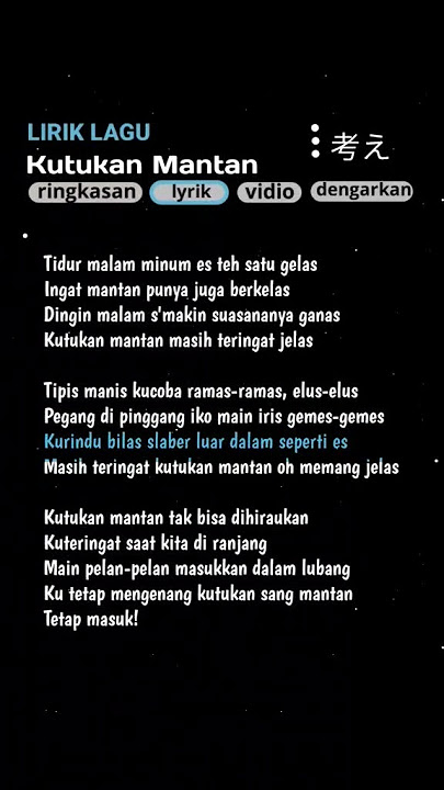 lirik lagu kutukan mantan✌️