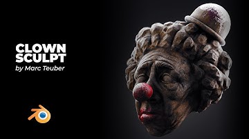 Sad Clown Sculpt [BLENDER] by Marc Teuber