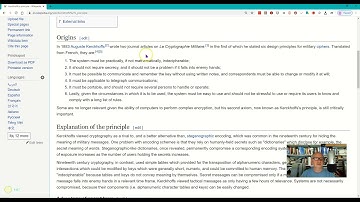 Algorithm and key; Kerckhoff