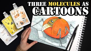 I tried to draw Molecule 01 + Iris, Patchouli and Mandarin. A visual perfume review!