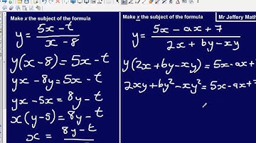 Rearranging formulae 2