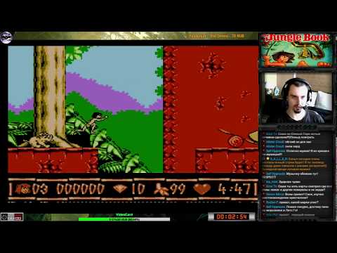 The Jungle Book прохождение [expert] 100% | Игра на (Dendy, Nes, Famicom, 8 bit) 1994 Стрим [RUS]