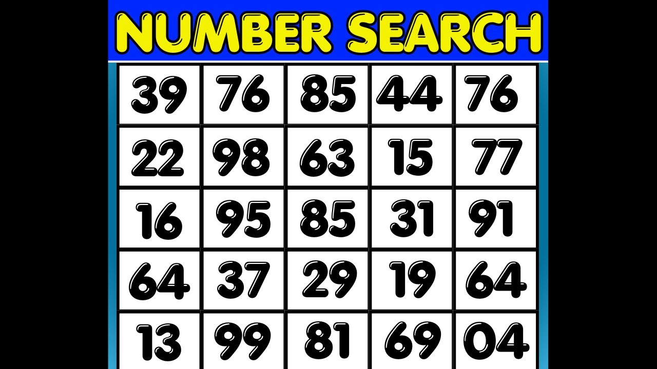 Only 1% Can Spot All the Numbers in 60 Seconds! | Number Search ...