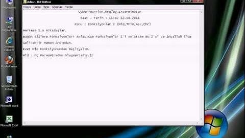 VB6 FonksiyonlarMid Right Left Trim