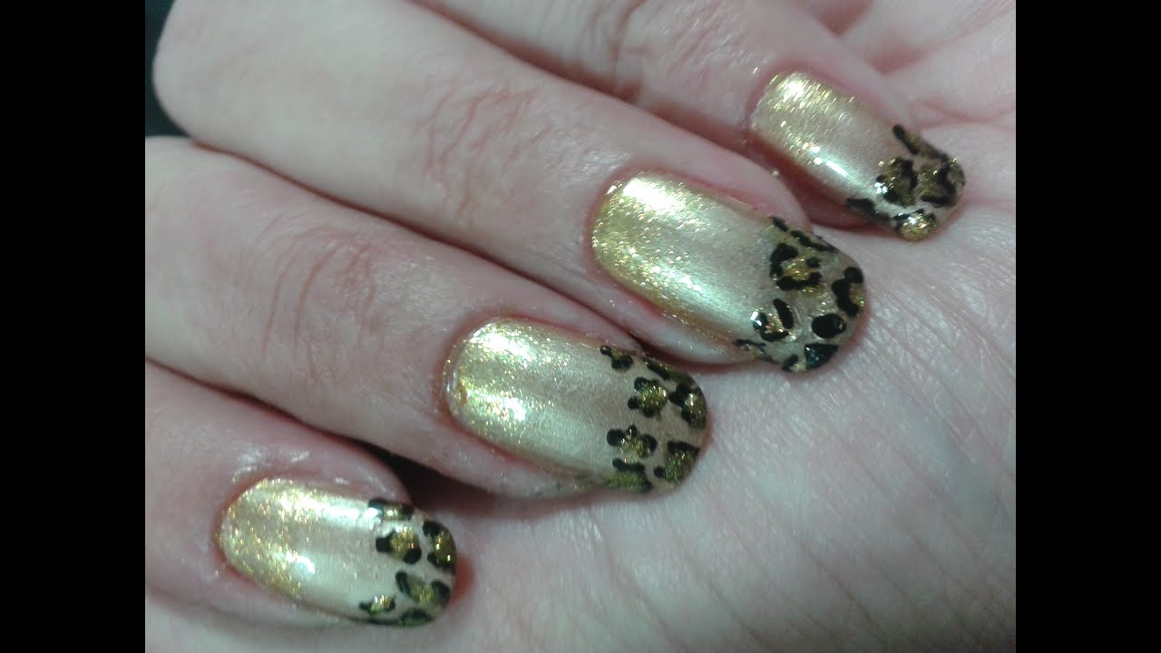 Nail Art: Francesita animal print con dorado manualidades de animales