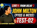 🔥 JOHN MILTON TEST -02 | NET • TGT • PGT English Literature MCQs & PYQs 2026 Preparation 📚