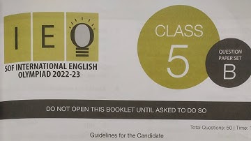 English Olympiad Class 5 Solution 2022 | IEO Class 5 Solution 14/10/22 | English Olympiad Result
