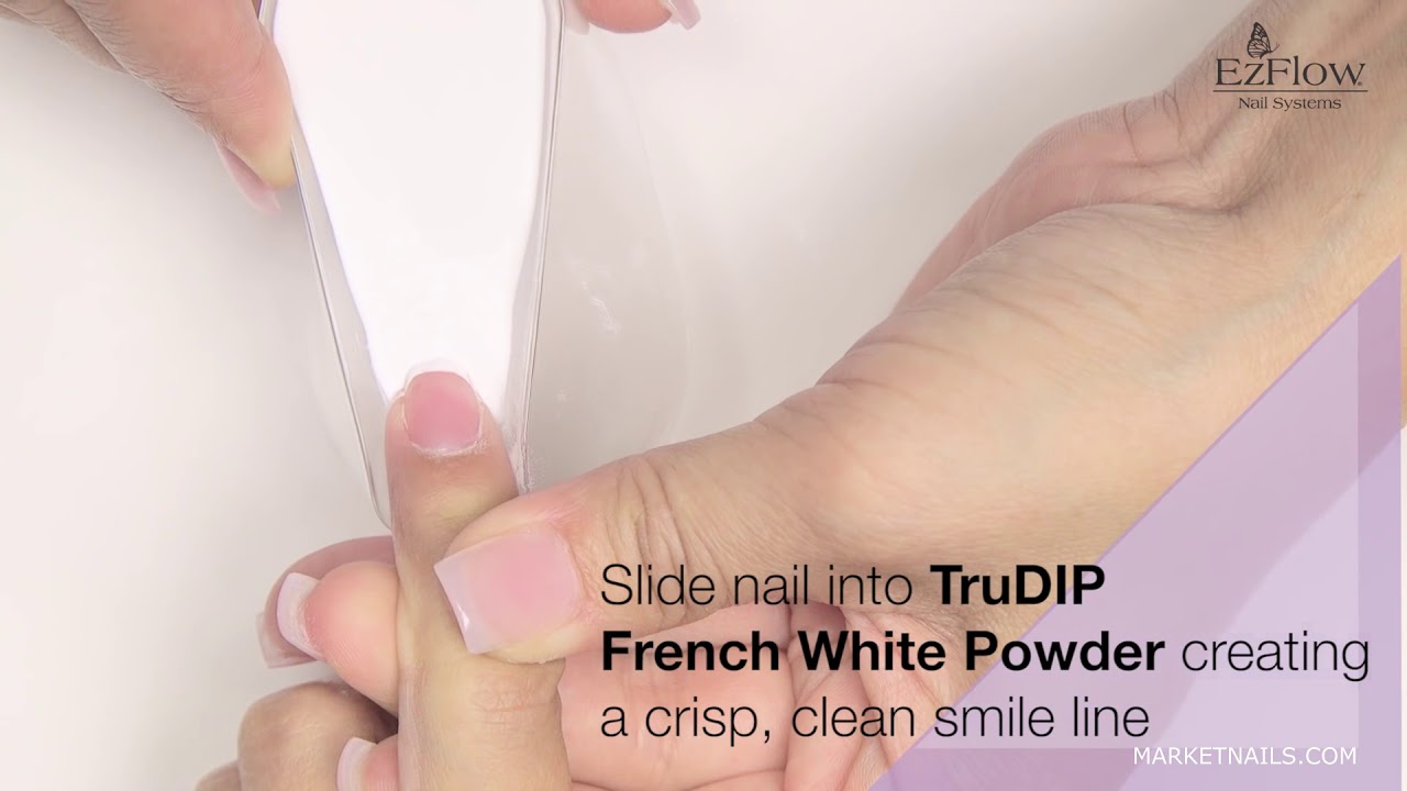 Укрепление ногтей акрилом без мономера Ezflow Tru dip - YouTube