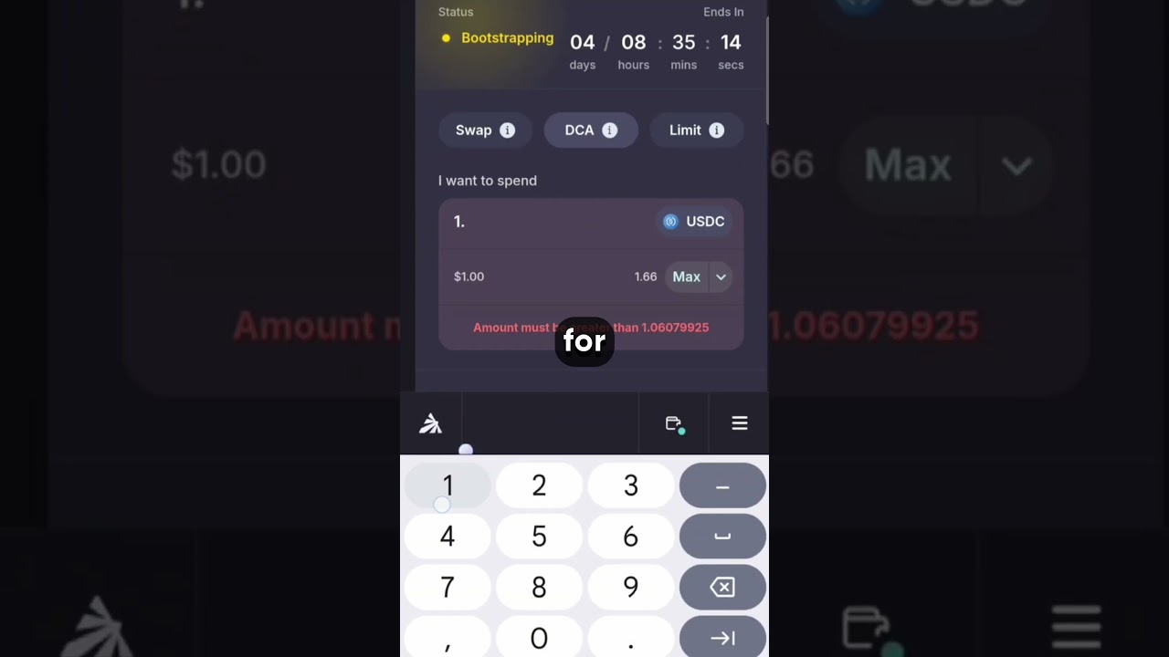How to Create a DCA Order on Mobile