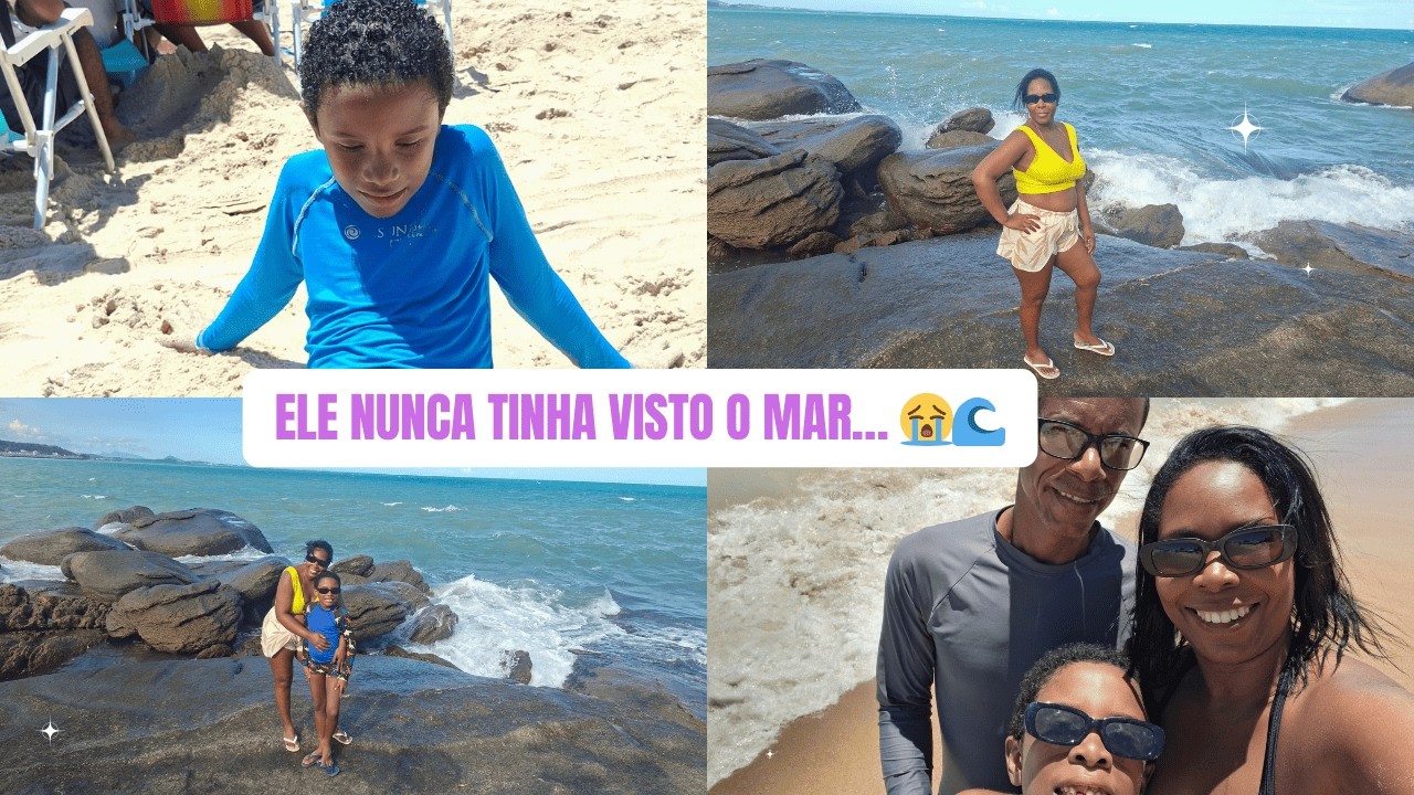 A primeira vez dele na Praia | Sonhos realizados| Passeio no Carretão da Alegria