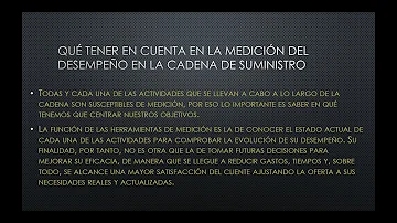 ¿Cuáles son las medidas de desempeño de la cadena de suministro?