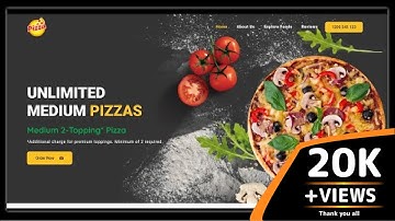 Responsive Food And Restaurant Website Using Bootstrap 5 | Bootstrap 5 Responsive Website Design