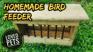 Pigeon Feeding Trough  | wooden bird feeder | Homemade Pigeon Feeder