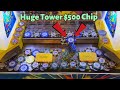 High Risk Coin Pusher Adventures, TOWER JUST HANGING THERE! (PROFIT)