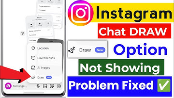 Instagram chat drawing option not showing problem | instagram draw option not showing | draw option 
