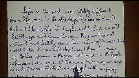 فقرة السنة الثالثة متوسط life in the past and in the present