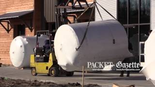 Bluffton's first microbrewery opens this spring at Buckwalter Place. The Southern Barrel Brewing Company, started by part-time Hilton Head resident Stewart Taylor, is big -- 12,500-square-feet. On Jan. 26, 2015, the brewery's equipment began rolling in. Josh Mitelman spoke with brewmaster Walter Trifari while it was happening.