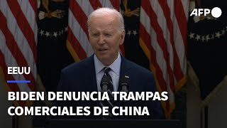 Biden dice que China "hace trampa" en vez de competir comercialmente | AFP