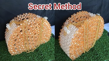 SIMPLEST WAY TO MAKE A SEMI-CIRCLE BEADED BAG // BEADED BAG TUTORIAL