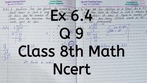 Ex 6.4, Q 9, Chapter 6, Squares & Square Roots, Class 8th Math, Ncert