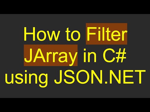 How to Filter JArray in C#  using JSON.NET