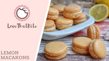 lemon macarons | lovethatbite.com