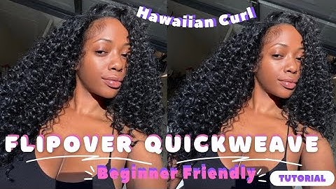 BEST CURLY FLIPOVER QUICKWEAVE METHOD | FOR BEGINNERS | Minimal Leave Out ft Organique