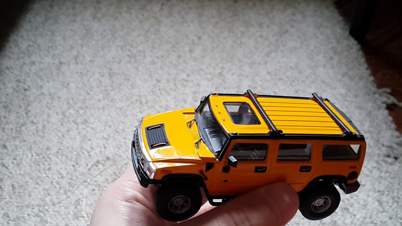 Hummer H2 Avec Remorque Bateau - Hongwell Cararama 433 - 1/43 - Orange - Occasion Comme Neuf