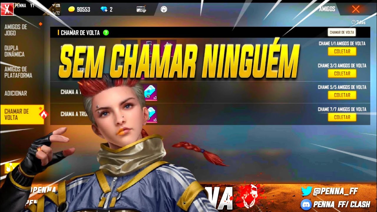 Chama de Volta Free Fire: Novo evento Chama os Sumidos começa