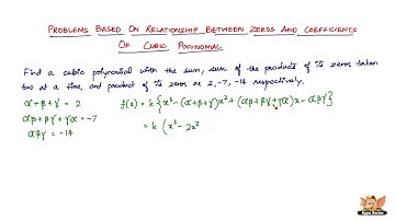 Problems based on relationship between the zeros and coefficients of cubic polynomials -- Vol. 2/3