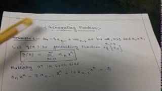 Generating Function Example_1_STEP BY STEP || Part2 || Recurrence || Discrete Math