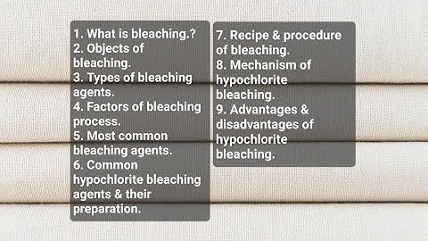 Bleaching process of Cotton fabric.