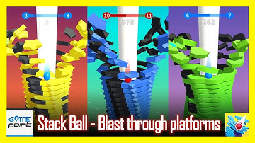 Stack Ball Blast Through Platforms Level 1 - Level 30 Fun Mobile Games to Play @GamePointPK