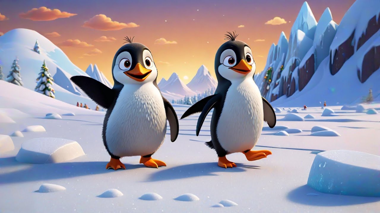 Five Little Penguins on the Ice | Fun Counting Song for Kids | Icy ...