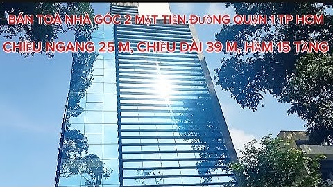 BÁN TOÀ NHÀ GÓC 2 MẶT TIỀN ĐƯỜNG NGUYỄN ĐÌNH CHIỂU QUẬN 1
