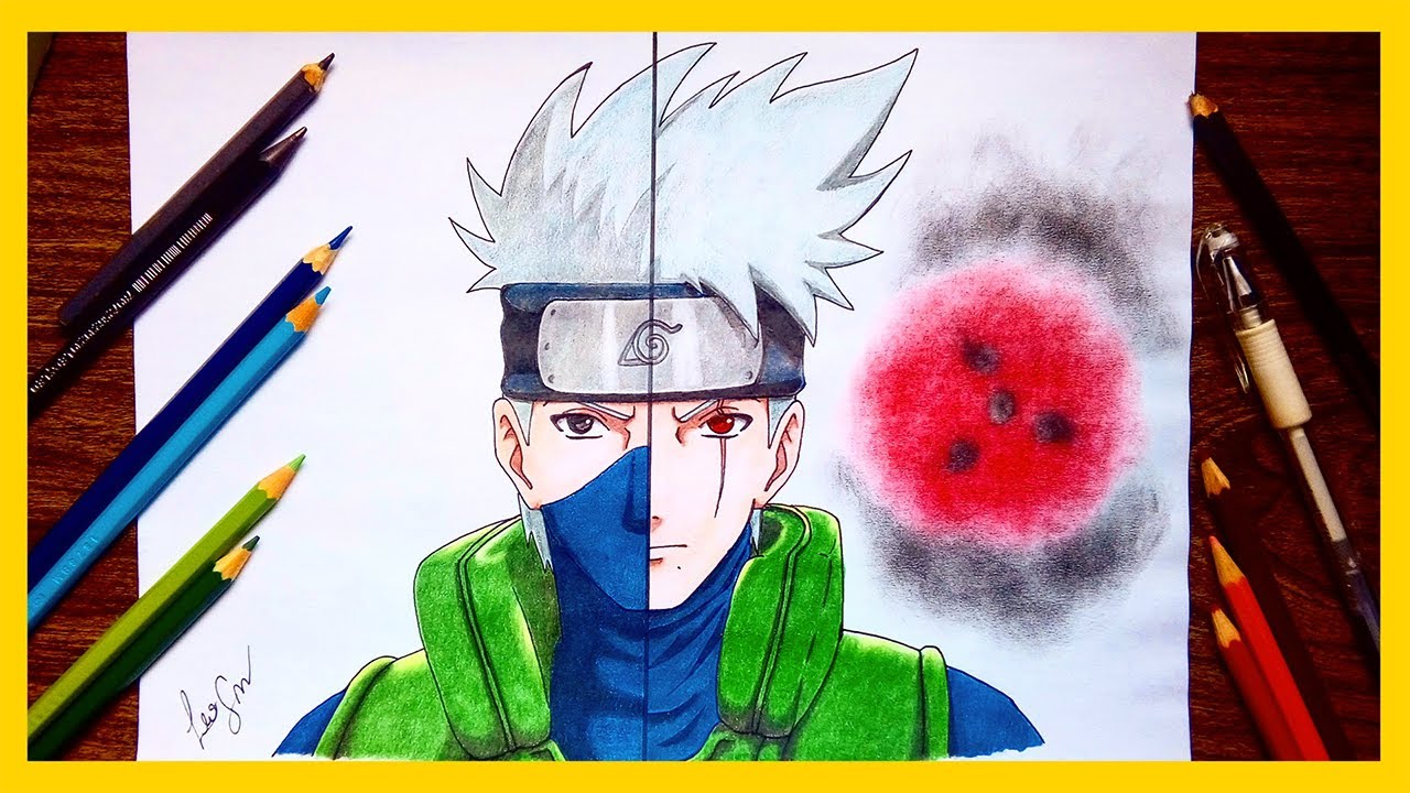 KAKASHI SEM MÁSCARA! Como Desenhar O Kakashi Com/Sem Máscara