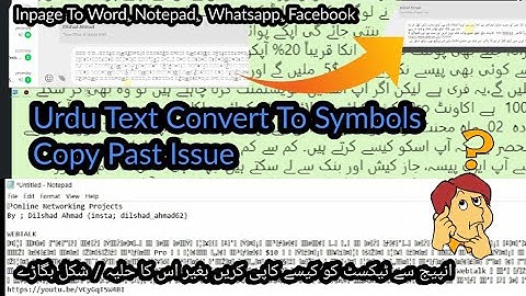 Copy Inpage Urdu Text To Anywhere Without Changing | Unicode Solution
