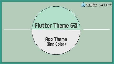 6강 App Theme (App Color) [HGU SW 중심대, 한동대 SW중심대학 사업단]