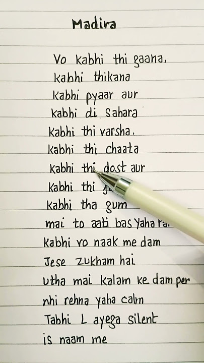 Madira by Seedhe Maut 🙂 #lyrics #newmusic #handwriting #viral #yt  #ytshorts