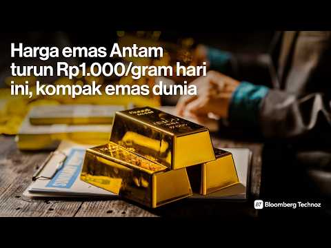 Harga emas Antam turun Rp1.000/gram hari ini, kompak emas dunia