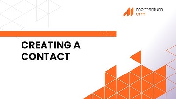 Momentum CRM - Creating a Contact