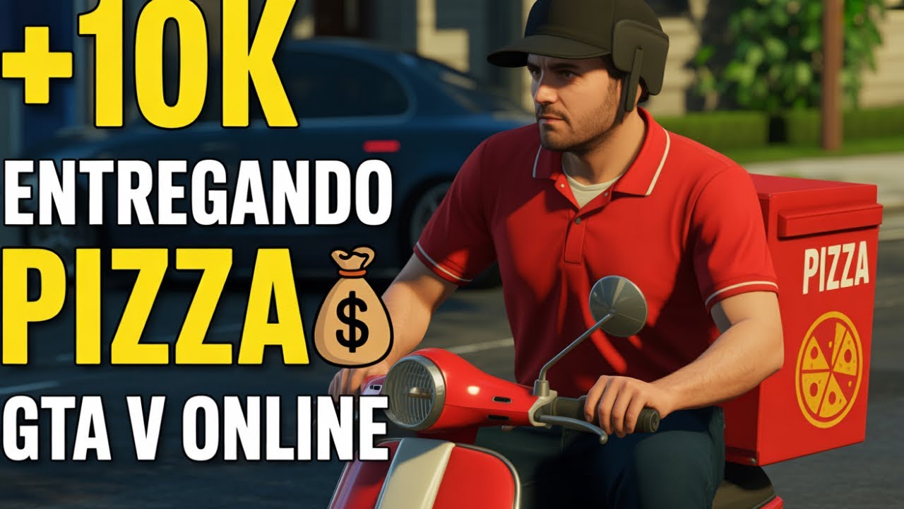GANHEI MAIS DE 10K NO GTA V ONLINE 🍕💸 | Vida Real Entregando Pizza no iFood RP