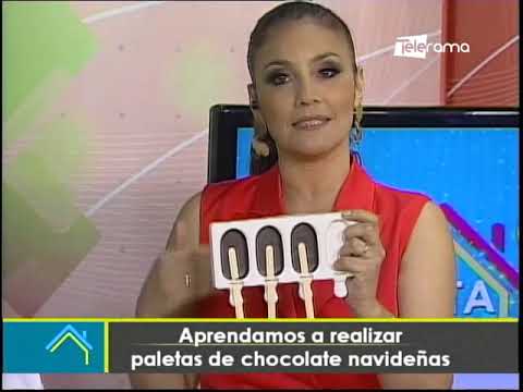 Aprendamos a realizar paletas de chocolate navideñas