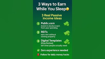 3 Ways to Earn While You Sleep 😴💸 #aiincome #crypto #sidehustlepodcast #motivation #motivational
