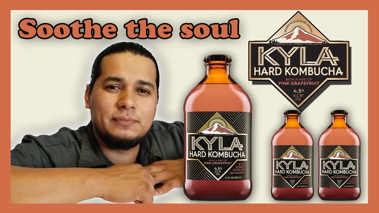 KYLA Hard Kombucha Pink Grapefruit thebroodood Beer Reviews YouTube